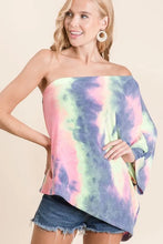 Tie Dye French Terry One Shoulder Top for Women