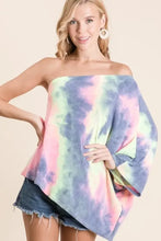 Tie Dye French Terry One Shoulder Top for Women Woman T Shirts