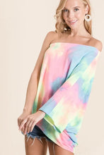 Tie Dye French Terry One Shoulder Top for Women