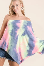 Tie Dye French Terry One Shoulder Top for Women Woman T Shirts