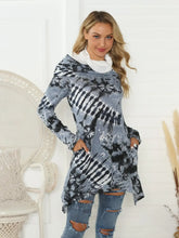 Tie Dye Long Sleeve Tunic Top with Pockets for Women