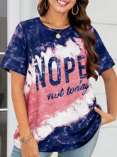 Tie Dye Nope Not Today Womens T Shirt 100 Percent Polyester Dark Blue