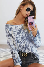 Tie Dye Print Long Sleeve Terry Pullover for Women