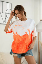 Tie-Dye Round Neck Tee Shirt Woman T Shirts