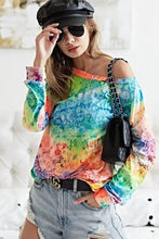 Tie Dye Soft Knit Jersey Long Sleeve Top for Women Woman T Shirts