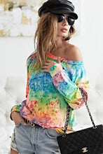 Tie Dye Soft Knit Jersey Long Sleeve Top for Women Woman T Shirts