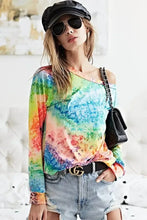 Tie Dye Soft Knit Jersey Long Sleeve Top for Women Woman T Shirts