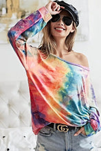 Tie Dye Soft Knit Jersey Long Sleeve Top MULTI