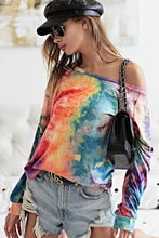 Tie Dye Soft Knit Jersey Long Sleeve Top