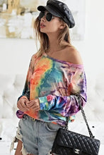 Tie Dye Soft Knit Jersey Long Sleeve Top Woman T Shirts