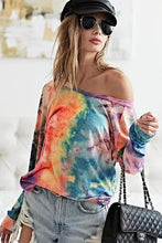 Tie Dye Soft Knit Jersey Long Sleeve Top Woman T Shirts