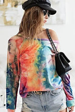 Tie Dye Soft Knit Jersey Long Sleeve Top Woman T Shirts