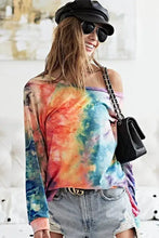 Tie Dye Soft Knit Jersey Long Sleeve Top Woman T Shirts
