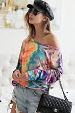 Tie Dye Soft Knit Jersey Long Sleeve Top Woman T Shirts