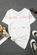 Tie-Dye V-Neck Short Sleeve T-Shirt Woman T Shirts