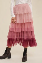 Tiered Pink Ombre Tulle Skirt for Women Woman Skirts