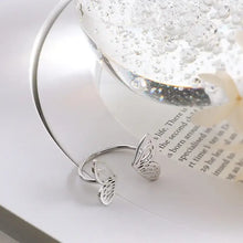 Silver titanium steel butterfly open ring adjustable wing design