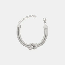 Titanium Steel Knot Bracelet Silver One Size Bracelets
