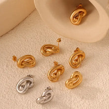 Titanium Steel Knot Stud Earrings Earrings