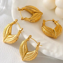 Titanium Steel Leaf Shape Earrings Earrings