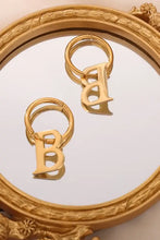 Titanium Steel Letter Hoop Earrings Earrings