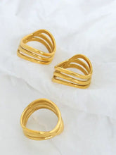 Titanium Steel Three-Layered Ring Fashion Jewelry