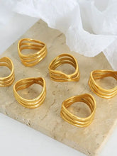 Titanium Steel Three-Layered Ring Fashion Jewelry