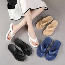 Colorful toe post platform slippers with multiple womens flip-flops in white, black, nude, blue