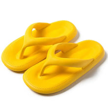 Toe Post Platform Slippers Yellow Woman Slippers