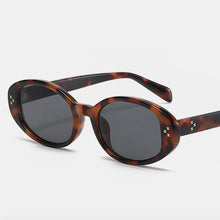 Tortoiseshell Oval Sunglasses with UV400 Polycarbonate Lenses