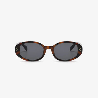 Tortoiseshell Oval Sunglasses with UV400 Polycarbonate Lenses Multicolor One Size
