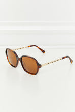 Tortoiseshell Square Sunglasses for Women TAC Polarization UV400 Brown One Size