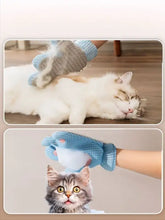 Touch Pet Hair Remover Glove with light blue mesh and soft silicone nodules
