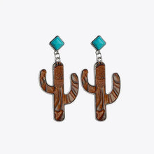 Turquoise Cactus Earrings Earrings