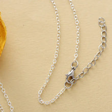 Turquoise chain pendant necklace with silver lobster clasp