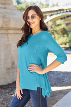 Turquoise Tunic Top with Round Neck for Women in Multiple Sizes