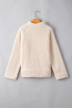 Turtleneck Long Sleeve Slit Fleece Sweatshirt Woman Sweatshirts