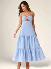 Twist Front Cutout Tiered Maxi Dress Woman Maxi Dress