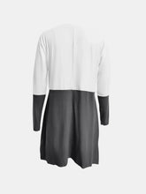 Two Tone Christmas Tunic Dress with Pockets for Women