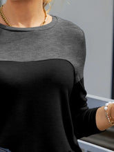 Two Tone Long Sleeve Top for Women