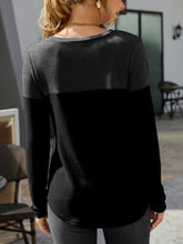Two Tone Long Sleeve Top for Women