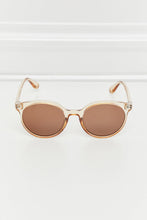 Two-Tone Ruched Drawstring Top with Round Brown Sunglasses Set