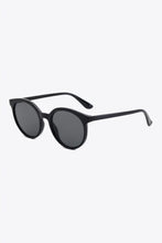 Two-Tone Ruched Drawstring Top with Round Brown Sunglasses Set Black One Size Sunglasses