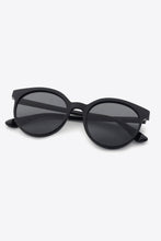 Two-Tone Ruched Drawstring Top with Round Brown Sunglasses Set
