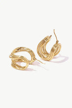 Pair of gold-toned intertwined hoop earrings