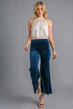Umgee High Rise Elastic Waist Flare Pants Woman Pants