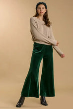 Umgee High Rise Elastic Waist Flare Pants Woman Pants
