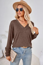 V-Neck Dropped Shoulder T-Shirt Woman T Shirts