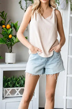 V Neck Knotted Shoulder Vest Tanks & Camis