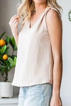 V Neck Knotted Shoulder Vest Tanks & Camis